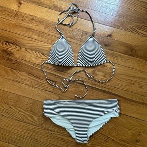 H&M Striped Triangle Bikini